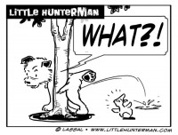 Little Hunterman Daily Cartoons 2014-02-21, Keeping one's balance