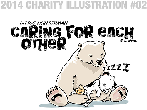 Little Hunterman Daily Cartoons 2014-02-15, charitable illustration #02 