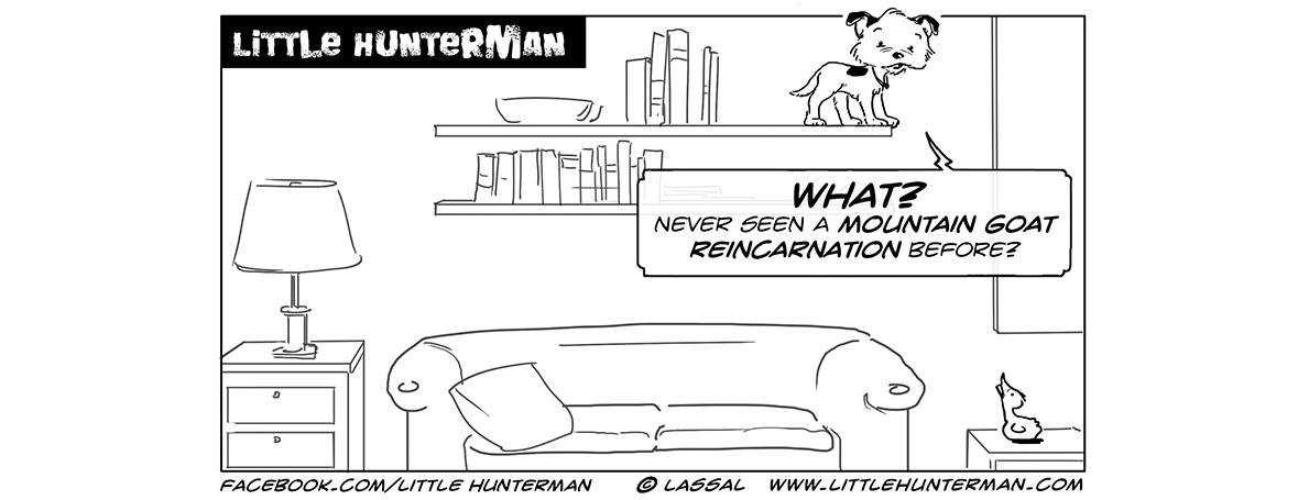 Little Hunterman Daily Cartoons – Mountain Goat Reincarnation