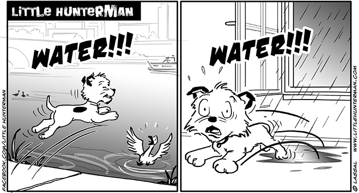 Little Hunterman Daily Cartoons 2014-03-17, WATER