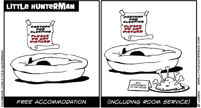 Little Hunterman Daily Cartoons 2014-03-21, Free Accommodation Service