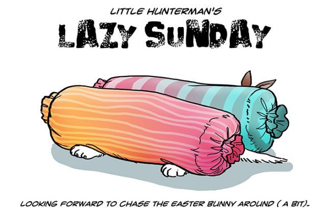 Little Hunterman - lazy sunday with- bunny-ears