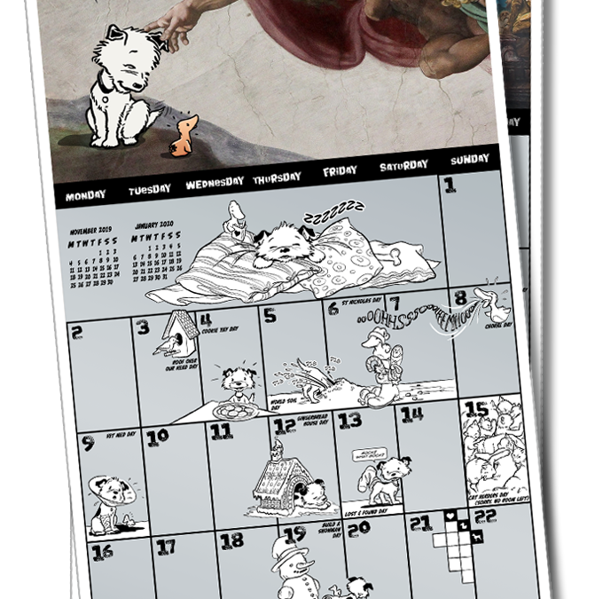 The Totally Secret Little Hunterman December 2019 Calendar Page Download Place